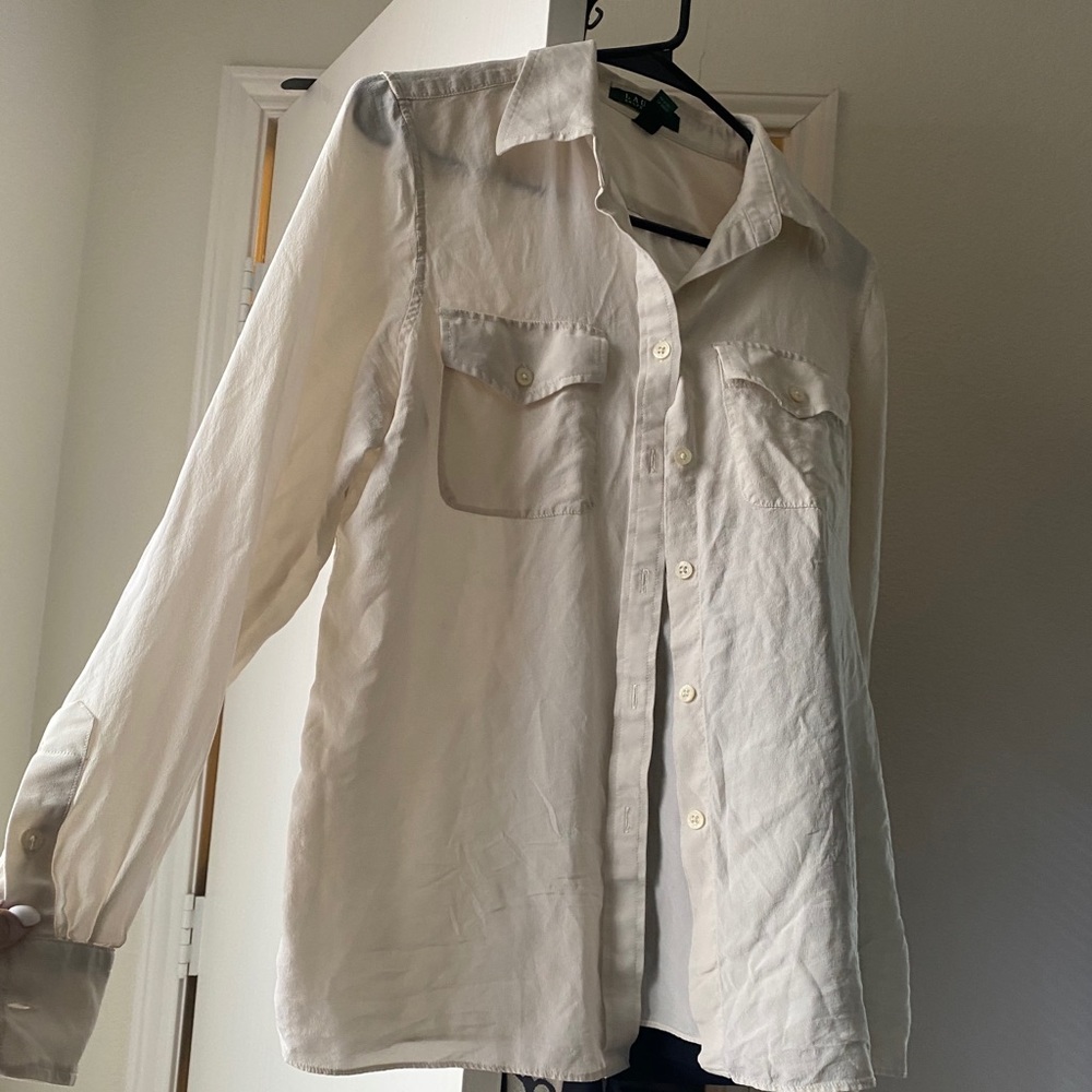 Ralph Lauren Sheer Button Up